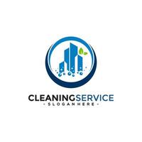 gebouw schoonmaak onderhoud logo vector voor bedrijf. creatief schoonmaak logo sjabloon ontwerp.