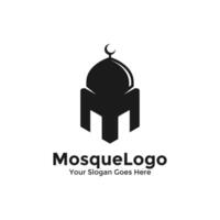 brief m voor Islamitisch logo vector, creatief moslim ontwerp, gemakkelijk moskee logo ontwerp vector