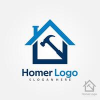 huis bouw logo ontwerp sjabloon. huis gebouw op te slaan logo sjabloon vector