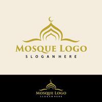 Islamitisch logo vector, creatief moslim ontwerp, gemakkelijk moskee logo ontwerp vector