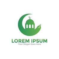 Islamitisch aan het leren logo ontwerp sjabloon. Islamitisch school- logo. Islamitisch onderwijs logo. vector illustratie.
