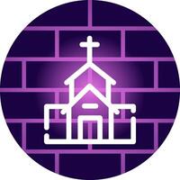 kerk creatief icoon ontwerp vector