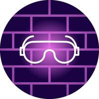 laboratorium stofbril creatief icoon ontwerp vector