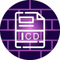 icd creatief icoon ontwerp vector