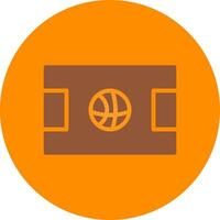 basketbal rechtbank creatief icoon ontwerp vector