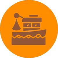 visvangst boot creatief icoon ontwerp vector