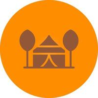 tent creatief icoon ontwerp vector