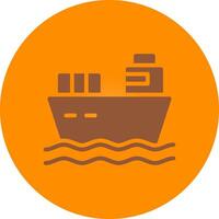 lading schip creatief icoon ontwerp vector