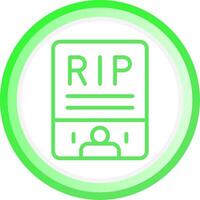 overlijdensbericht creatief icoon ontwerp vector