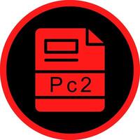 pc2 creatief icoon ontwerp vector