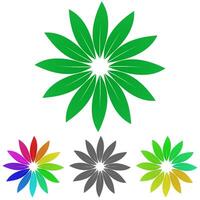 groen bladeren logo vector. bladeren icoon symbool ontwerp sjabloon reeks voor biologie, natuur, tuin, leven, omgeving concepten. vector