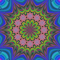 abstract bloemen fractal caleidoscoop mandala ontwerp achtergrond vector