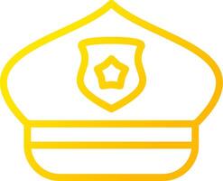 Politie hoed creatief icoon ontwerp vector