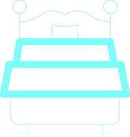 dubbele bed creatief icoon ontwerp vector