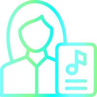 muziek- leraar vrouw creatief icoon ontwerp vector