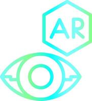 ar contact lens creatief icoon ontwerp vector