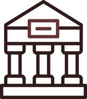 Grieks tempel creatief icoon ontwerp vector