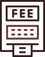Geldautomaat vergoedingen creatief icoon ontwerp vector
