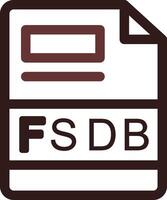 fsdb creatief icoon ontwerp vector