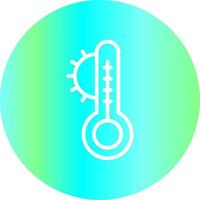 temperatuur creatief icoon ontwerp vector