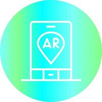 ar navigatie creatief icoon ontwerp vector