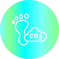 koolstof voetafdruk creatief icoon ontwerp vector