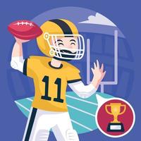 karaktergerichte atleet superbowl vector