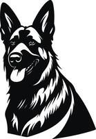 silhouet Duitse herder hond vector ontwerp