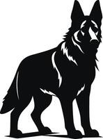 silhouet Duitse herder hond vector ontwerp