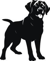 silhouet labrador retriever hond logo vector