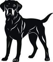 silhouet labrador retriever hond logo vector