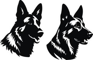 silhouet Duitse herder hond vector ontwerp