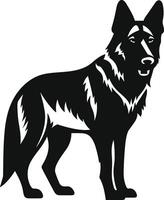 silhouet Duitse herder hond vector ontwerp