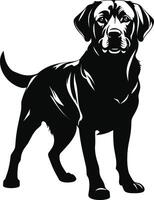 silhouet labrador retriever hond logo vector