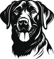 silhouet labrador retriever hond logo vector