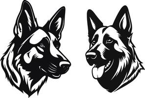 silhouet Duitse herder hond vector ontwerp