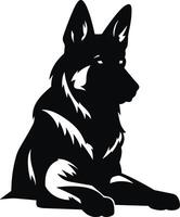 silhouet Duitse herder hond vector ontwerp