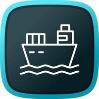 lading schip creatief icoon ontwerp vector