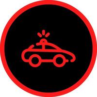 Politie auto creatief icoon ontwerp vector