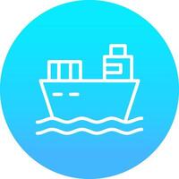 lading schip creatief icoon ontwerp vector