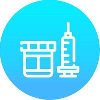 vaccin creatief icoon ontwerp vector