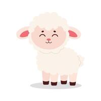 schattig vector schapen in vlak stijl Aan wit achtergrond. ontwerp voor kind, poster, ansichtkaart, uitnodiging, kleren.