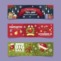 banner voor kerstmarketingkit vector