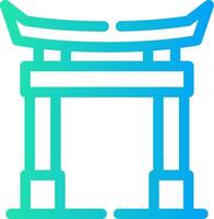 torii poort creatief icoon ontwerp vector
