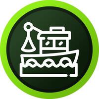 visvangst boot creatief icoon ontwerp vector