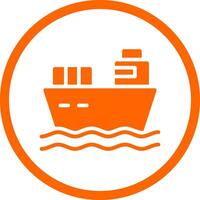 lading schip creatief icoon ontwerp vector