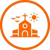 kerk creatief icoon ontwerp vector