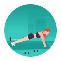 trendy push-ups concepten vector