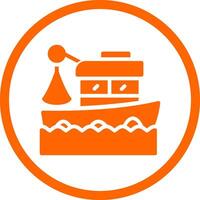 visvangst boot creatief icoon ontwerp vector