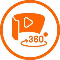 360 mate video creatief icoon ontwerp vector